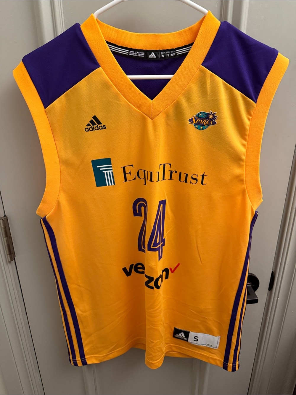 adidas WNBA Sydney Wiese Los Angeles Sparks #24 Basketball Jersey